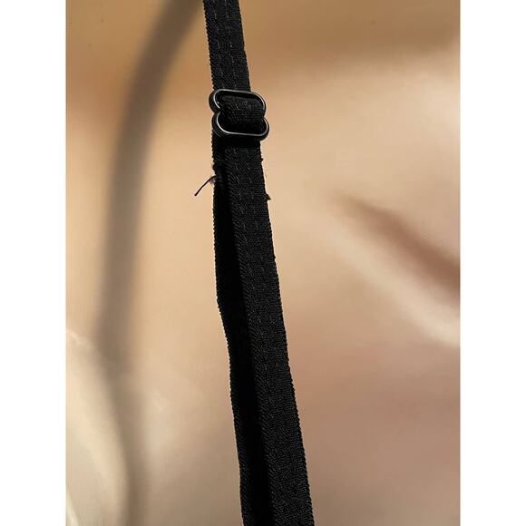 Slinky Black Floral Lacy Babydoll Lingerie with Eyelash Accents S/M - Picture 5 of 10